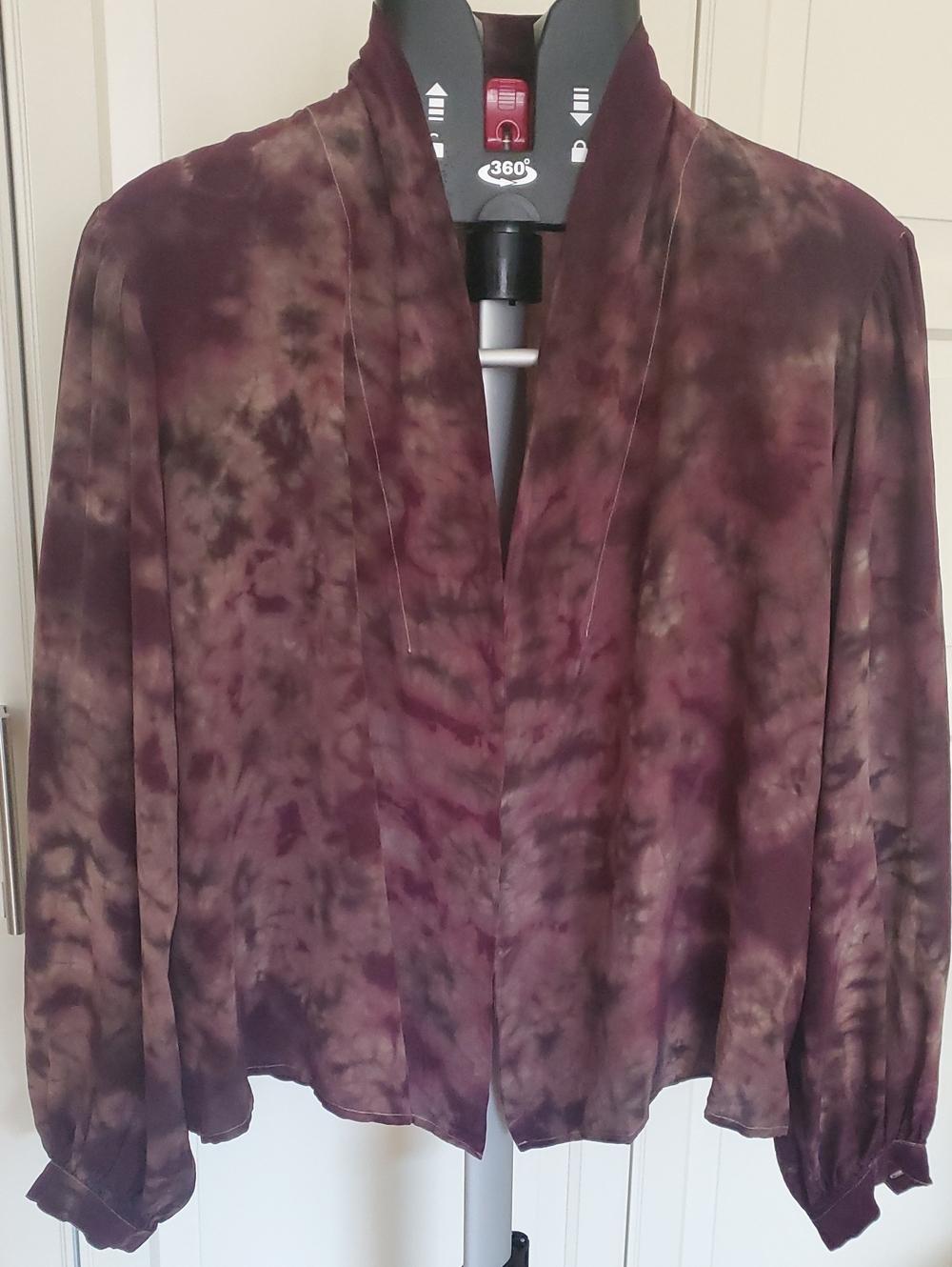 Calvin Klein Tie-Dyed SIlk Blouse Size 12